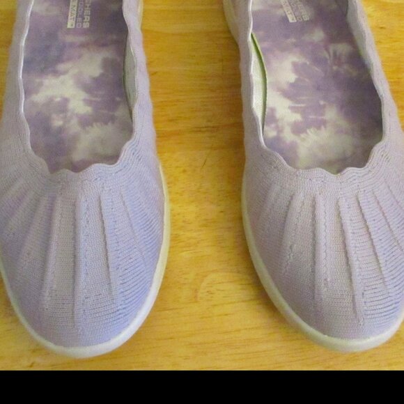 Skechers Womens GoGa Mat Grovee Gal Scallop Edge Lavender Slip On Shoes Size 7.5 - Picture 4 of 16